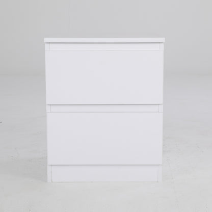 Bedside Table Side Storage Cabinet Nightstand Bedroom 2 Drawer JOSS WHITE - Cosy Abode