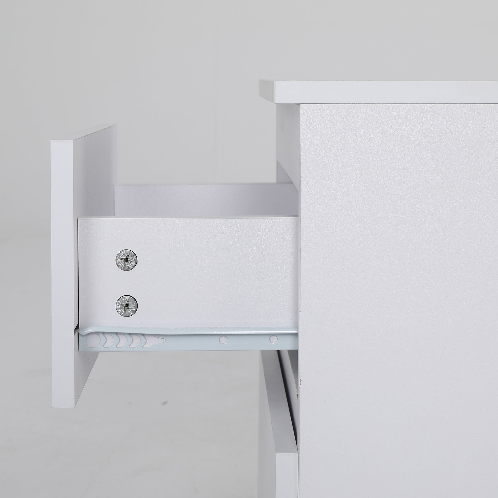 Bedside Table Side Storage Cabinet Nightstand Bedroom 2 Drawer JOSS WHITE - Cosy Abode