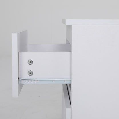 Bedside Table Side Storage Cabinet Nightstand Bedroom 2 Drawer JOSS WHITE - Cosy Abode