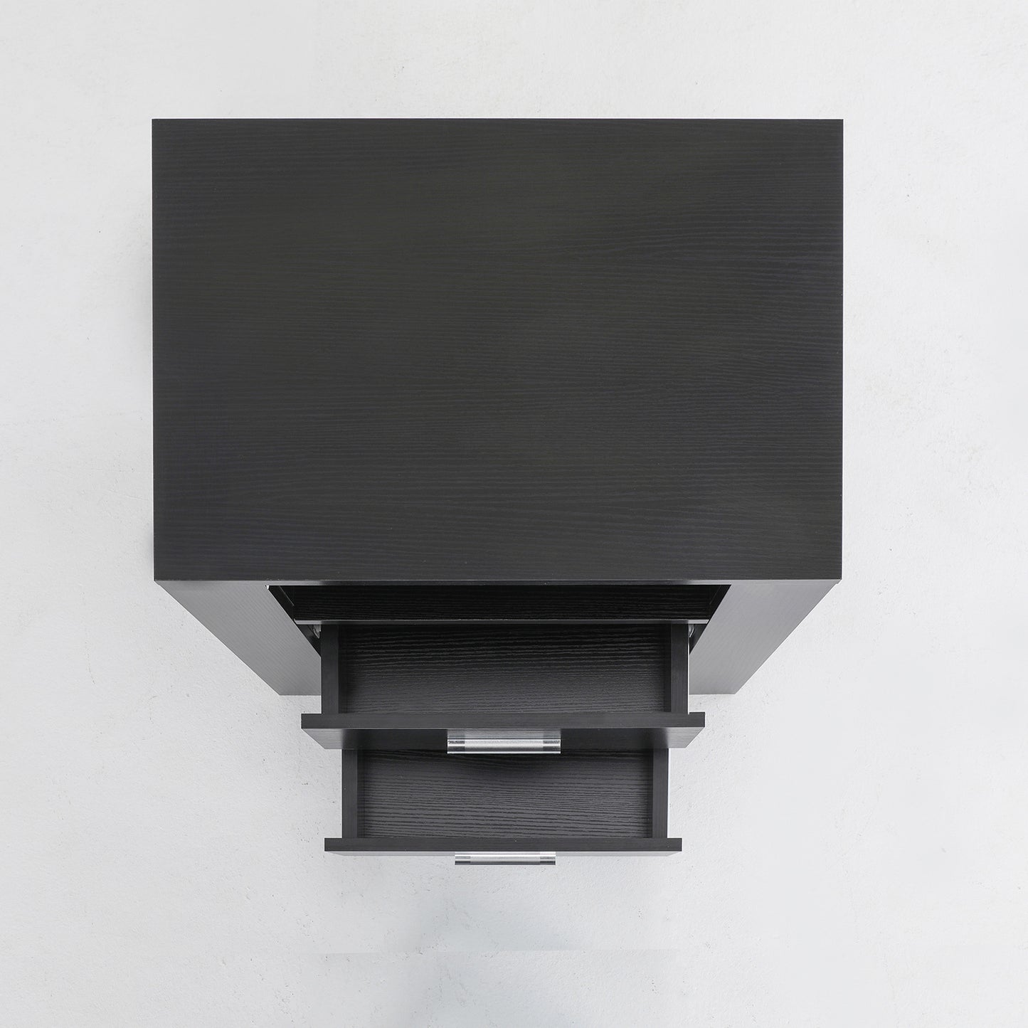 Bedside Table Side Storage Cabinet Nightstand Bedroom 2 Drawer 1 Shelf ZURI BLACK - Cosy Abode