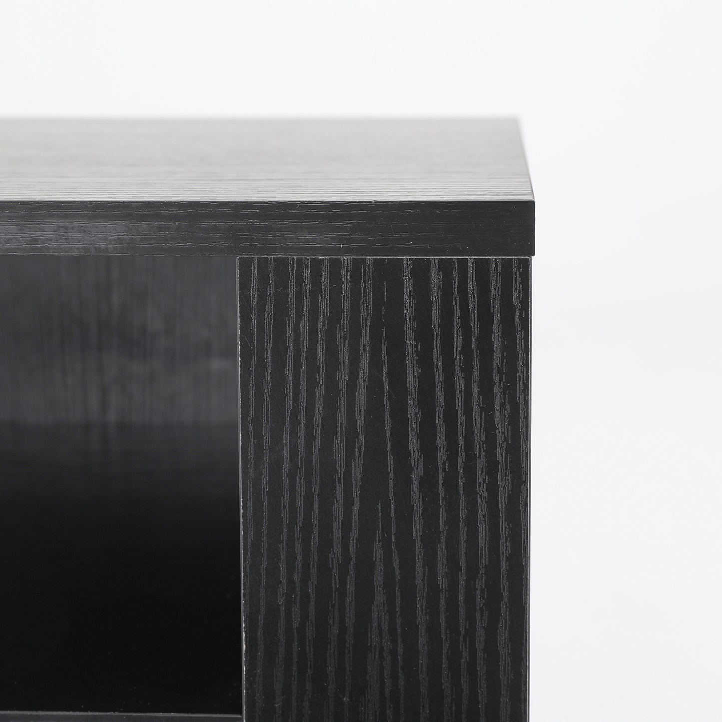 Bedside Table Side Storage Cabinet Nightstand Bedroom 2 Drawer 1 Shelf ZURI BLACK - Cosy Abode