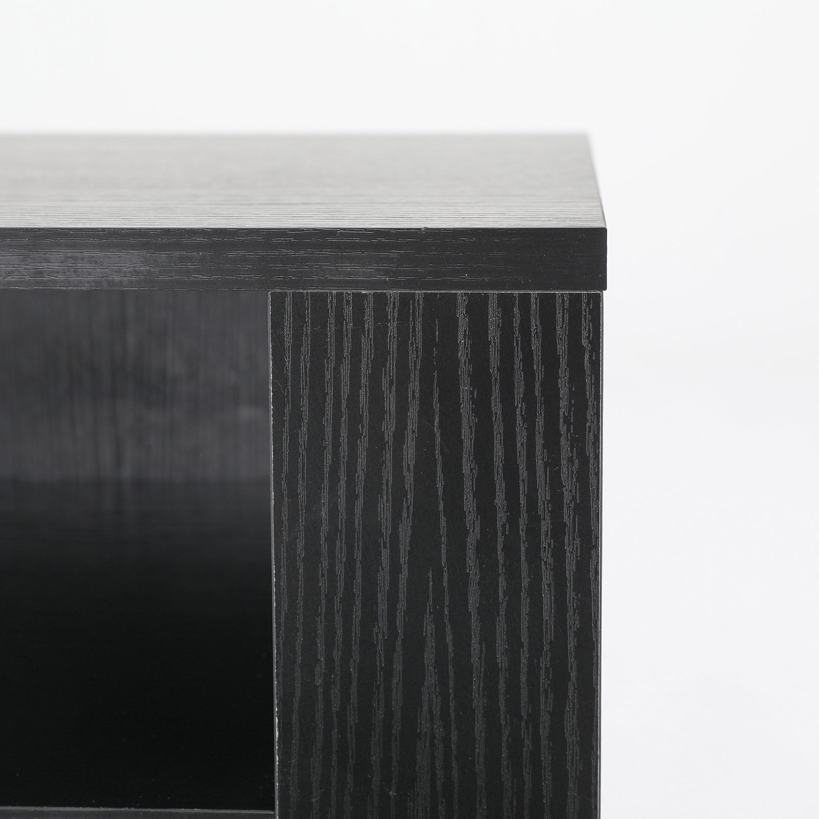 Bedside Table Side Storage Cabinet Nightstand Bedroom 2 Drawer 1 Shelf ZURI BLACK - Cosy Abode