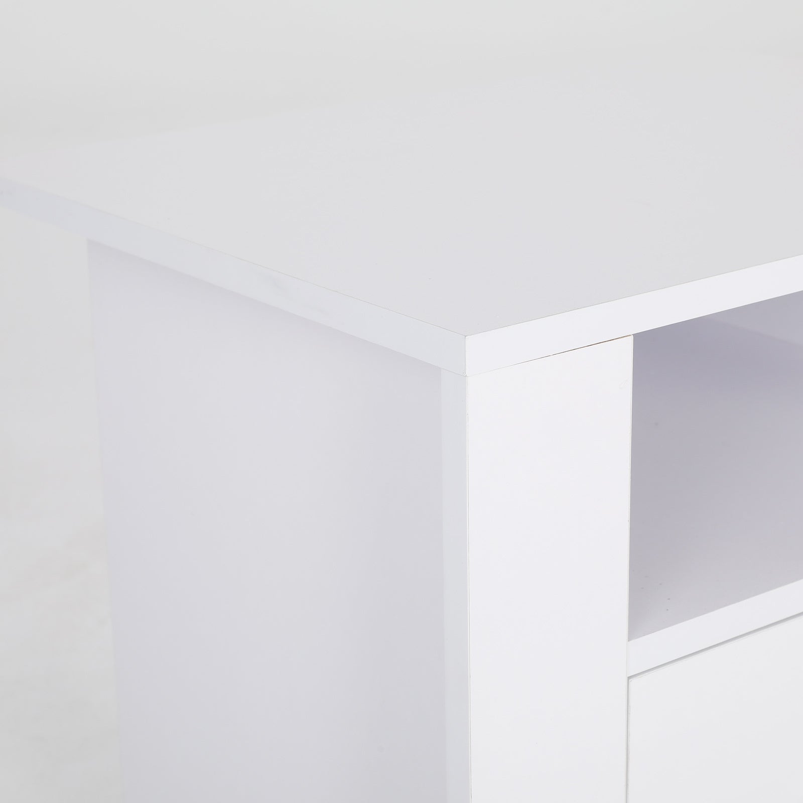 Bedside Table Side Storage Cabinet Nightstand Bedroom 2 Drawer 1 Shelf ZURI WHITE - Cosy Abode