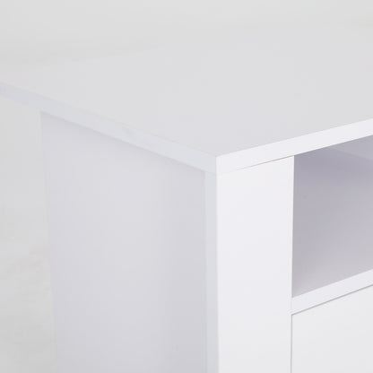 Bedside Table Side Storage Cabinet Nightstand Bedroom 2 Drawer 1 Shelf ZURI WHITE - Cosy Abode