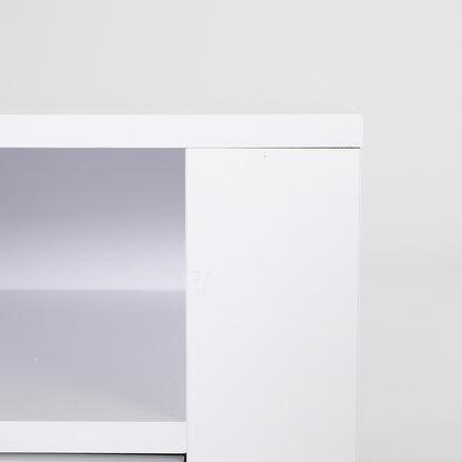Bedside Table Side Storage Cabinet Nightstand Bedroom 2 Drawer 1 Shelf ZURI WHITE - Cosy Abode