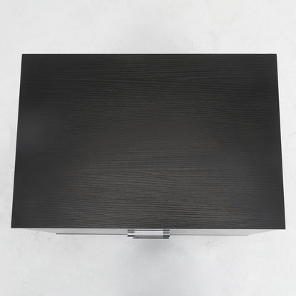 Bedside Table Side Storage Cabinet Nightstand Bedroom 2 Drawer Legs ETTA BLACK - Cosy Abode