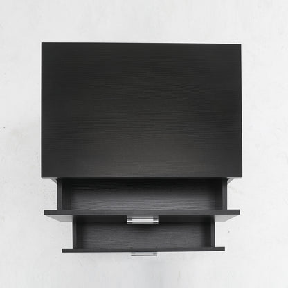 Bedside Table Side Storage Cabinet Nightstand Bedroom 2 Drawer Legs ETTA BLACK - Cosy Abode
