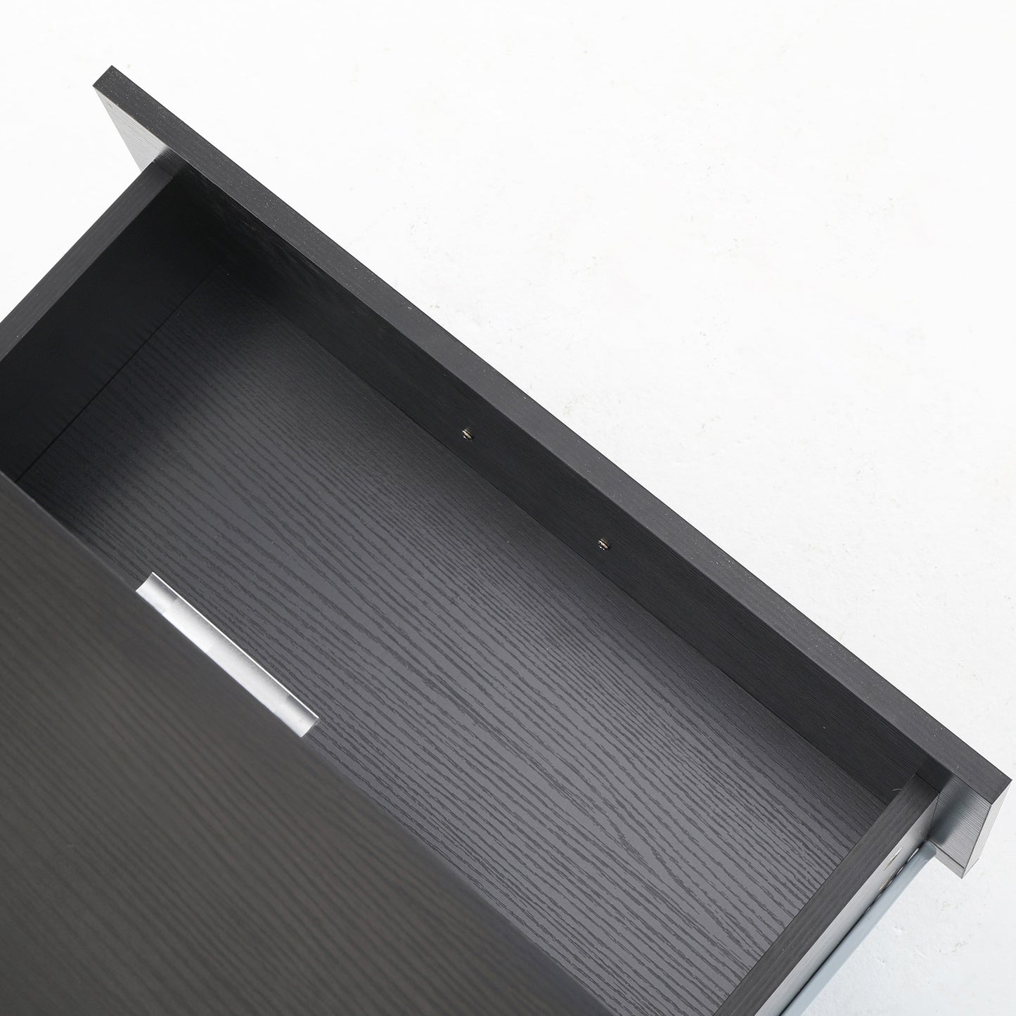 Bedside Table Side Storage Cabinet Nightstand Bedroom 2 Drawer Legs ETTA BLACK - Cosy Abode