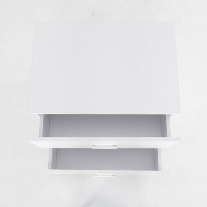 Bedside Table Side Storage Cabinet Nightstand Bedroom 2 Drawer Legs ETTA WHITE - Cosy Abode