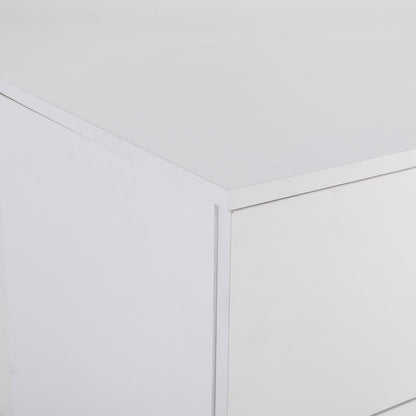 Bedside Table Side Storage Cabinet Nightstand Bedroom 2 Drawer Legs ETTA WHITE - Cosy Abode