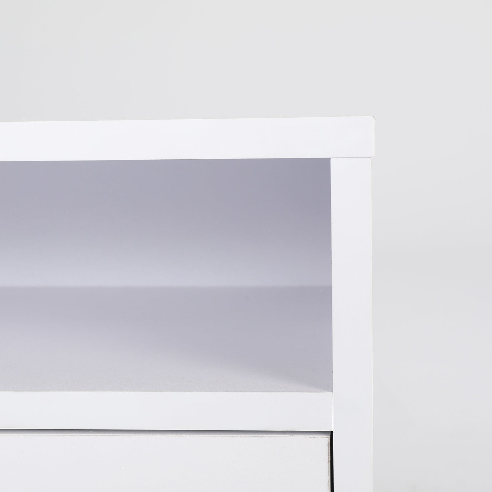 Bedside Table Side Storage Cabinet Nightstand Bedroom 2 Drawer ANYA - WHITE - Cosy Abode