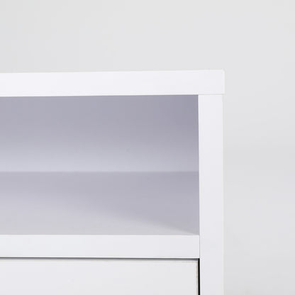 Bedside Table Side Storage Cabinet Nightstand Bedroom 2 Drawer ANYA - WHITE - Cosy Abode