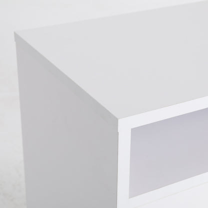 Bedside Table Side Storage Cabinet Nightstand Bedroom 2 Drawer ANYA - WHITE - Cosy Abode