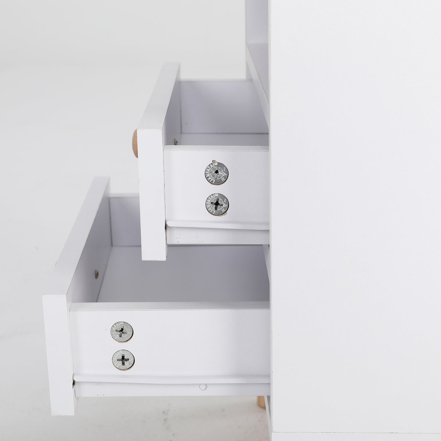 Bedside Table Side Storage Cabinet Nightstand Bedroom 2 Drawer ANYA - WHITE - Cosy Abode