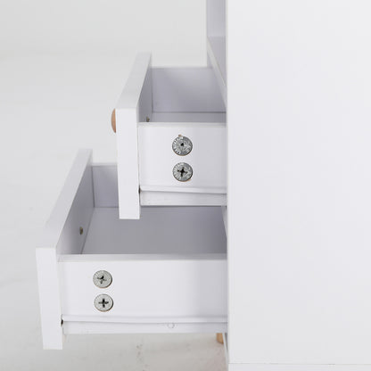 Bedside Table Side Storage Cabinet Nightstand Bedroom 2 Drawer ANYA - WHITE - Cosy Abode