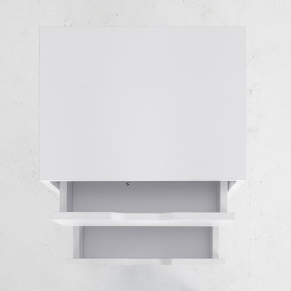 Bedside Table 2 Drawer Wood Leg Storage Cabinet Nightstand KIYO WHITE - Cosy Abode