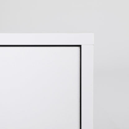 Bedside Table 2 Drawer Wood Leg Storage Cabinet Nightstand KIYO WHITE - Cosy Abode