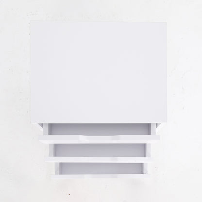 Bedside Table 3 Drawer Wood Leg Storage Cabinet Nightstand LACY WHITE - Cosy Abode