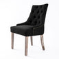French Provincial Dining Chair Oak Leg AMOUR DARK BLACK - Cosy Abode