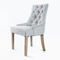 French Provincial Dining Chair Oak Leg AMOUR GREY - Cosy Abode
