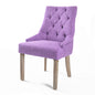 French Provincial Dining Chair Oak Leg AMOUR VIOLET - Cosy Abode