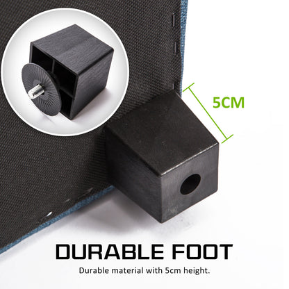 Storage Ottoman Stool 102cm Fabric DARK BLUE - Cosy Abode