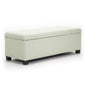 Storage Ottoman Stool 102cm Fabric LIGHT GREEN - Cosy Abode