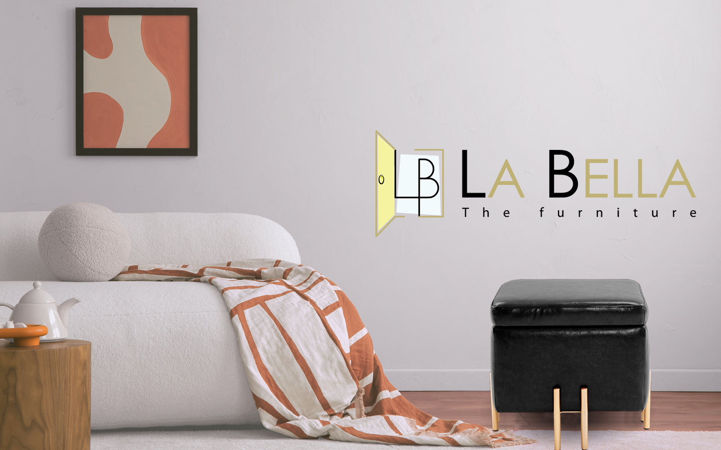 Storage Ottoman Foot Stool Cube Tuffet Seat 45cm PU Leather BLACK - Cosy Abode