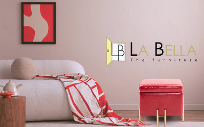 Storage Ottoman Foot Stool Cube Tuffet Seat 45cm PU Leather RED - Cosy Abode