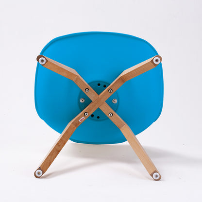 La Bella 4 Set Blue Retro Dining Cafe Chair Padded Seat - Cosy Abode