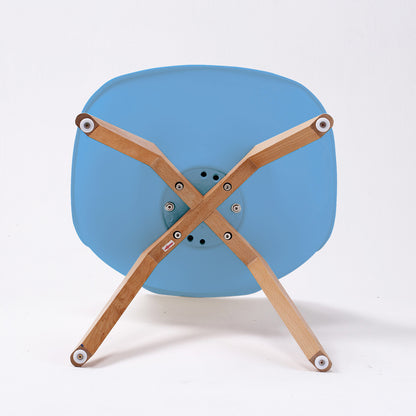 La Bella 2 Set Grey Blue Retro Dining Cafe Chair Padded Seat - Cosy Abode