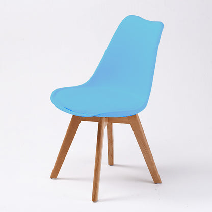 La Bella 4 Set Grey Blue Retro Dining Cafe Chair Padded Seat - Cosy Abode