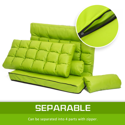 Lounge Couch Sofa Bed Double Seat Leather GEMINI GREEN - Cosy Abode