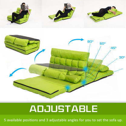 Lounge Couch Sofa Bed Double Seat Leather GEMINI GREEN - Cosy Abode