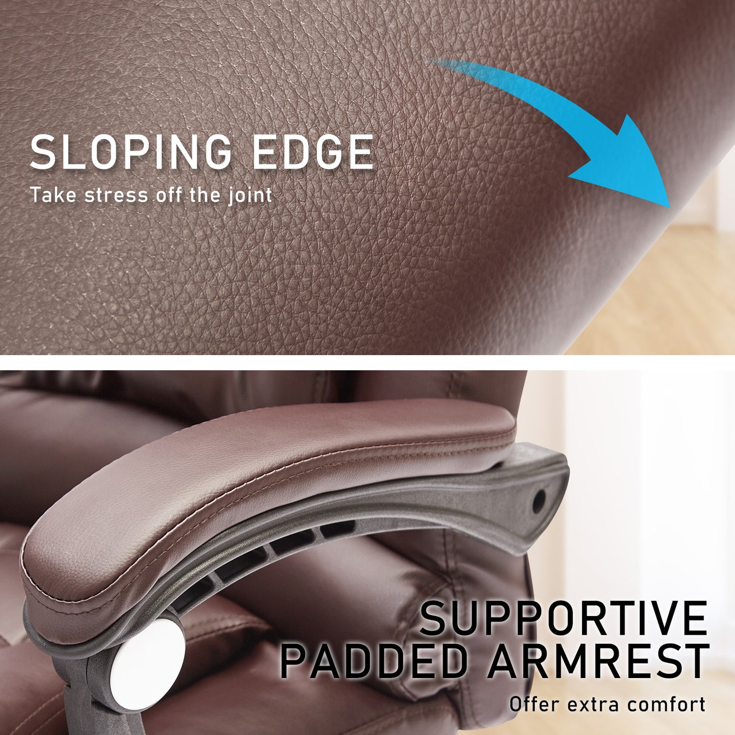 La Bella Espresso Massage Vibration Ergonomic Executive Office Chair - Cosy Abode