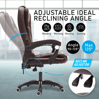 La Bella Espresso Massage Vibration Ergonomic Executive Office Chair - Cosy Abode