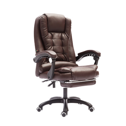 La Bella Espresso Massage Footrest Ergonomic Executive Office Chair - Cosy Abode