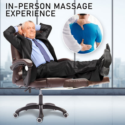 La Bella Espresso Massage Footrest Ergonomic Executive Office Chair - Cosy Abode
