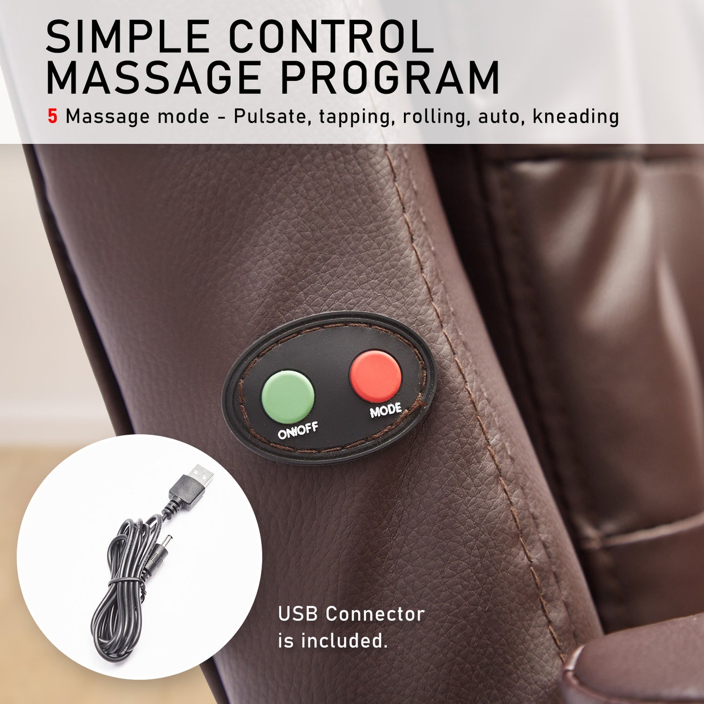 La Bella Espresso Massage Footrest Ergonomic Executive Office Chair - Cosy Abode