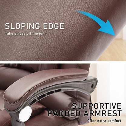 La Bella Espresso Massage Footrest Ergonomic Executive Office Chair - Cosy Abode