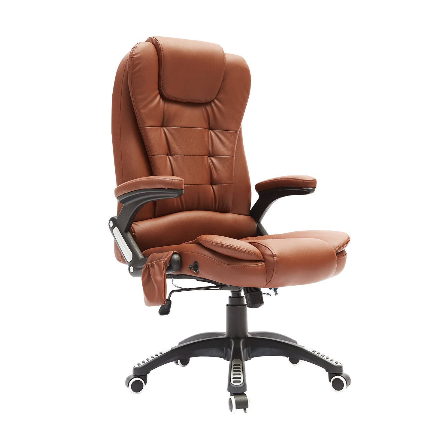 La Bella Espresso Massage 8 Point Vibration Heated Ergonomic Executive Office Chair - Cosy Abode
