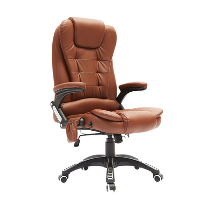 La Bella Espresso Massage 8 Point Vibration Heated Ergonomic Executive Office Chair - Cosy Abode