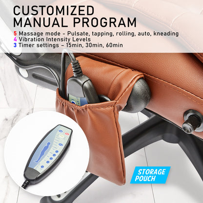 La Bella Espresso Massage 8 Point Vibration Heated Ergonomic Executive Office Chair - Cosy Abode