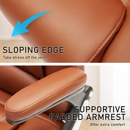 La Bella Espresso Massage 8 Point Vibration Heated Ergonomic Executive Office Chair - Cosy Abode