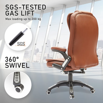 La Bella Espresso Massage 8 Point Vibration Heated Ergonomic Executive Office Chair - Cosy Abode