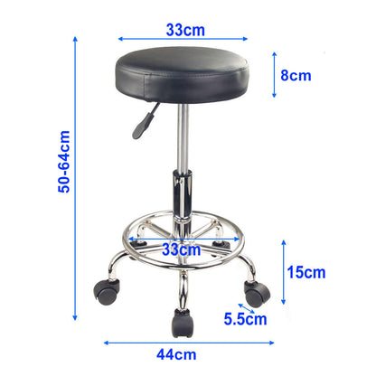 Swivel Salon Barber Stool Chair Round Type BLACK - Cosy Abode