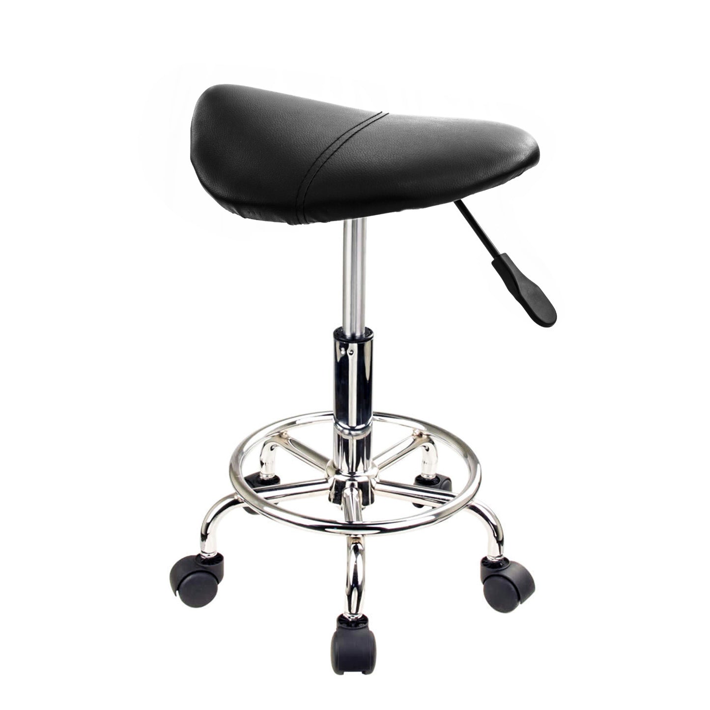 Swivel Salon Barber Stool Chair Saddle Type BLACK - Cosy Abode