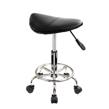 Swivel Salon Barber Stool Chair Saddle Type BLACK - Cosy Abode