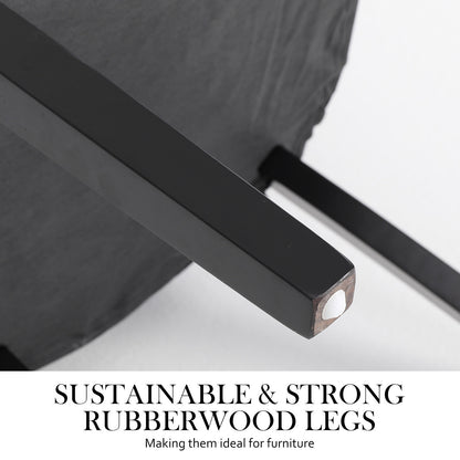 French Provincial Dining Chair Ring Studded Velvet Rubberwood Leg LISSE GREY - Cosy Abode