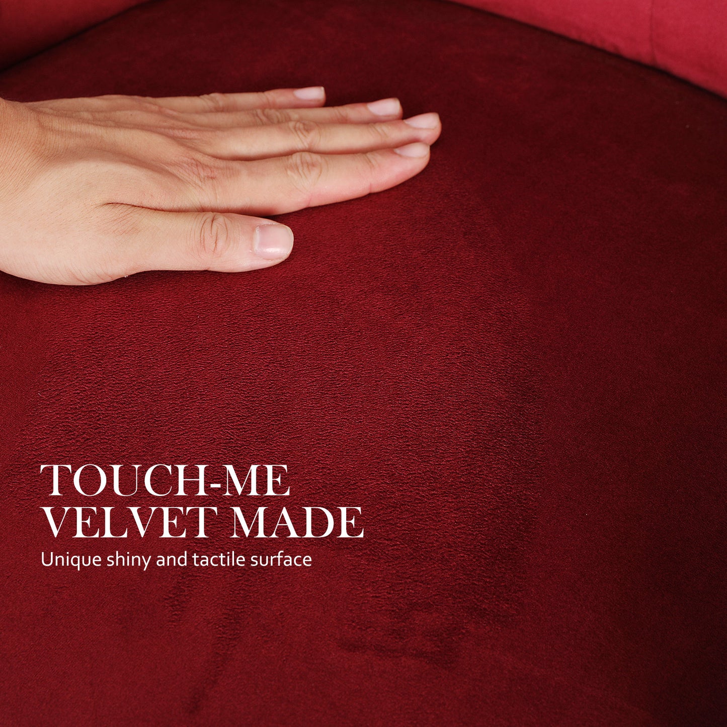 French Provincial Dining Chair Ring Studded Velvet Rubberwood Leg LISSE BORDEAUX RED - Cosy Abode